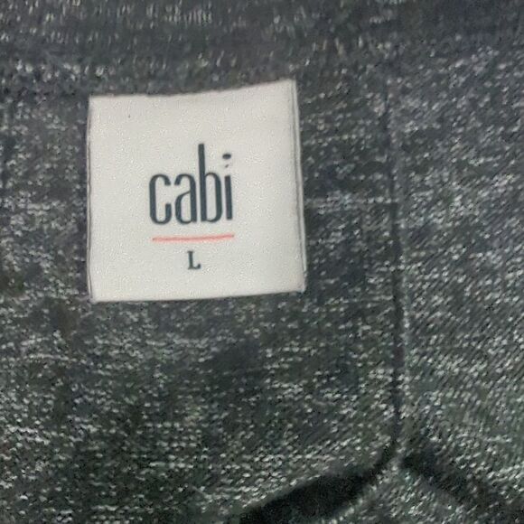 Cabi Dress Womens Large Gray #3829 PJ Dark Gray/Black Knit Long Sleeve Dress - Picture 6 of 10